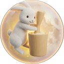餅つきウサギのいる月