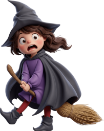ハロウインの魔法使い仮装をした女の子