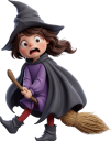 ハロウインの魔法使い仮装をした女の子