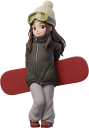 スノボを持つ女性